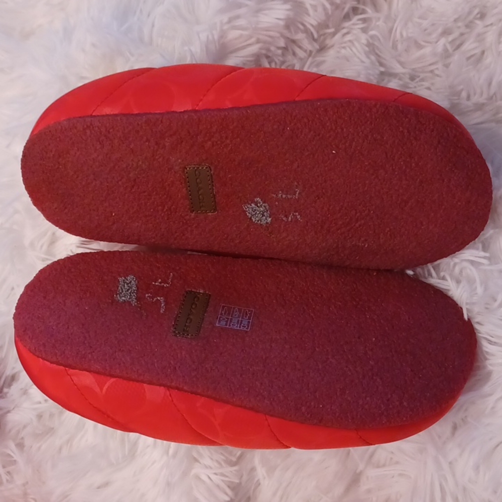 COACH Rachelle Monogram Quilted Nylon Slippers Women's Sizes New - Picture 14 of 15
